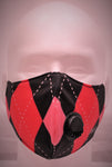 DKHS Black and Pink Argyle Face Mask