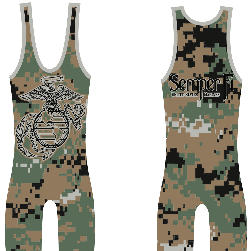 Usmc wrestling best sale singlet
